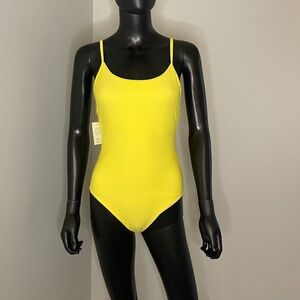 NWT Mott 50 yellow one piece bathing suit